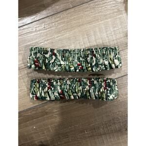 2 Longaberger American Holly Small Basket Garters Christmas